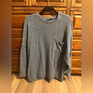 Zenana Women's Blue Crewneck Sweater